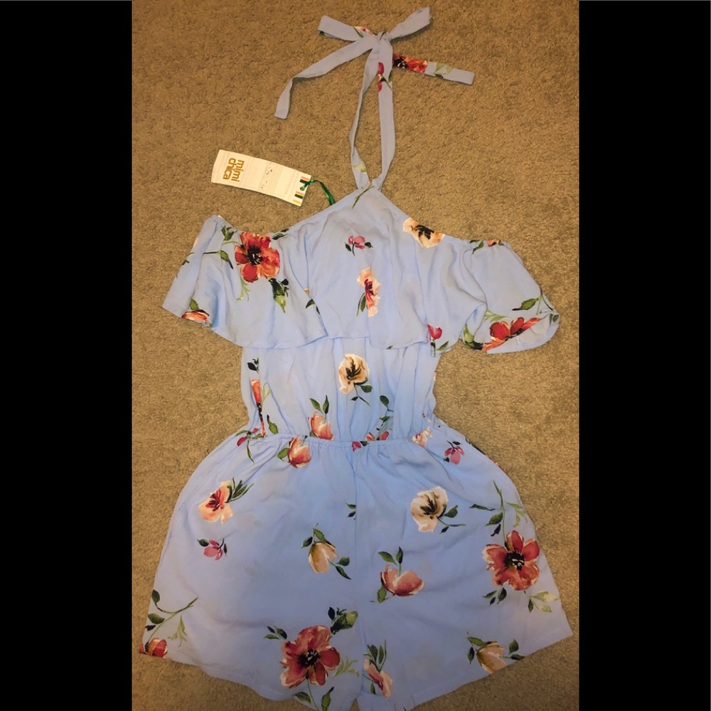 halter/off the shoulder romper